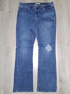 Levi's Classic Bootcut Jeans Size 14 Flared Jeans Distressed Denim Flares Levi